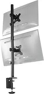 VIVO Dual LCD Monitor Desk Mount Stand Heavy Duty Stacked, Holds Vertical 2 Screens up to 32" (STAND-V002T)