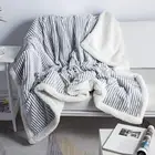 Sherpa Blanket Fleece Throw – 51X63, Grey & White – Soft, Plush, Fluffy, Fuzzy,
