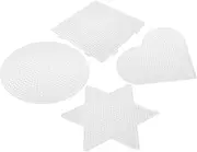 Totority Bean Stencil Puzzle Templates 4pcs Geometric Bean Templates Kit for Boys and Girls Educati