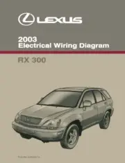 2003 Lexus RX 300 Wiring Diagrams Schematics Layout Factory OEM