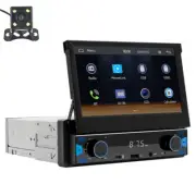 1DIN Car Stereo Radio Bluetooth USB AUX FM RCA W/Camera For Carplay Android Auto (for: Subaru)
