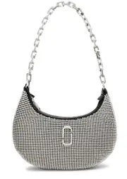 Marc Jacobs The Rhinestone Curve Small Shoulder bag - Silver ONE SIZE