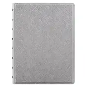 Filofax A5 Saffiano Notebook Journal Diary School Stationery Metallic Silver