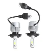 2 x S2 H4 72W 8000LM led Headlight Car Hi/Lo Beam Auto Bulbs 6000K White Silver Black