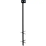 Tie Down 4 In. x 30 In. Black Iron Double Head Earth Anchor 59095L Tie Down