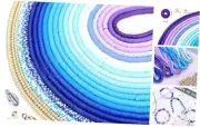 QiQnHngD 8200 PCS 20 Strands Blue Clay Beads Kit, Polymer Clay Blue Shades