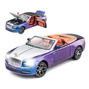 Catzon Exquisite Car Model 1/24 Zinc Alloy Pull Back Toy with Sound Light-Purple