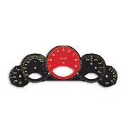 Porsche 911 997 GT3 RS 4.0 Manual Instrument Cluster Gauge Faces Set Red Black