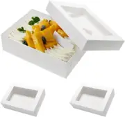 12Pk 19x14x4 Half Sheet Cake Box with Window White Bakery Boxes for Pastry Donut