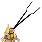 30-Inch Campfire Tongs, Log Grabber Firewood Claw Tongs, for Campfire - Black