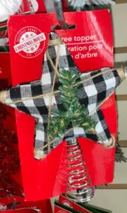 Christmas House Tree Topper Buffalo Plaid. Missing berries
