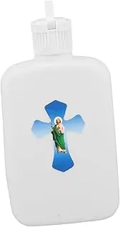 ORFOFE Cross Decorative Storage Empty Holy Water Bottles Baptismal Cup Religious Container Refillable Prayer Bottle