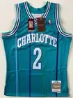 Mitchell & Ness Charlotte Hornets Larry Johnson Road Swingman Jersey Size Medium