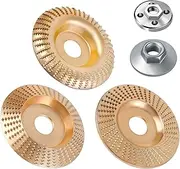 Upgraded 4PCS Angle Grinder Wood Carving Disc Set＋5PCS Rotary Burr Rasp Set Angle Grinder Wood Carving disc for 4" or 4 1/2" Angle Grinder, Wood Carving disc Wood Shaping Wheel Grinding disc