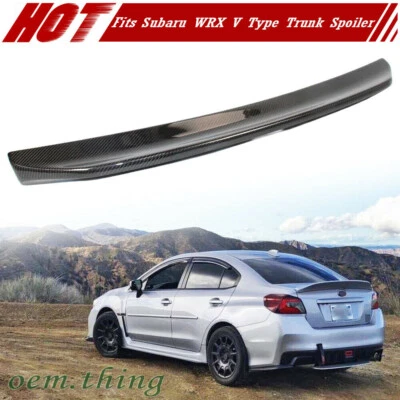 15-21 Fit FOR SUBARU WRX STI 4th Sedan V Trunk Boot Spoiler Carbon