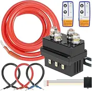 12V 500A Winch Solenoid Contactor Relay Winch Switch Kit for ATV UTV 8000lb-15000lbs, with 4pcs Pre-Wires
