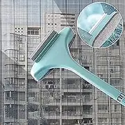 Multifunctional Screen Brush 2 in 1 Mesh Cleaning Brush & Wiper with Extended Handle Window Cleaning Brush Net Cleaner Double-Sided Window Cleaner Window Mesh Cleaner, Multi Color, Pack of 1