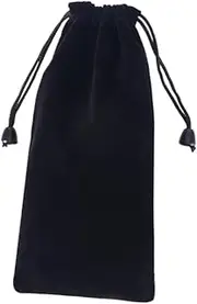 Healeved 4 Pcs Flocked Cloth Jewelry Pouches Black Drawstring Bags for Watch Bracelet Storage Elegant Design for Organizing Jewelry