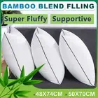 2/4/6 Pack Hotel Quality Bamboo Pillows Ultra Soft Home Bed Pillow Medium Firm
