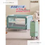 【GINAYU旗艦店】多功能嬰兒床 嬰兒床 成長床 小搖床 嬰幼童寢具 床邊床 拼接床 延伸床 可移動兒童床 實木床 酷