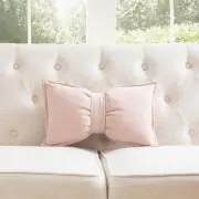 Pink Chenille With Belt And Microgel Feather-Like Insert Pillow