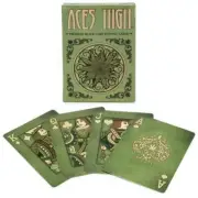12 Decks Aces High Brybelly GCAR-401 Green Poker Size Playing Cards NEW