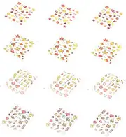 minkissy 80 Sheets Nail Art Stickers Nail Stickers Manicure Decals Decor Nail Decals Nail Art Decal Nails Stickers Plant Stickers 3D Stickers Adhesive Nail Decal Creative Nail Sticker Paper