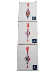 Swarovski Christmas SCS Marquis/Round/Swirl USA ornaments (set of 3)