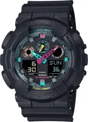 CASIO G-SHOCK Multi Fluorescent GA-100MF-1AJF Black Analog Digital Watch