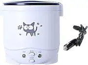 [Generic] 1L Electric Rice Cooker Multi Use Cooking Machine Heating Lunch Box for Travel Car, 12V