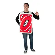 Uno Reverse Card Tabard Adult Costume Halloween/Party Dress Up Red