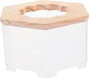 SUPVOX Multi-Functional Hamster Bathroom and Toilet Adorable Hamster Bath Container for Hamster Sand Bath Bath Tub and Small Animal Accessories
