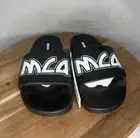 NEW IN BOX MCQ By Alexander Mcqueen Logo Canvas Slide Women's Black EU 38 US 7.5