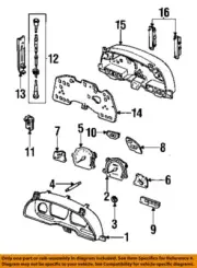FORD OEM 95-00 Contour Instrument Panel Instrument Gauges-Cluster F5RZ10890E