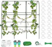 Zqkimzi Cucumber Trellis for Garden, Garden Raised Bed Trellis for Vegetables, Weather-Resistant Heavy-Duty Arch Supports for Peas Tomatoes Eggplants Pumpkins Grapes Housetop Farming