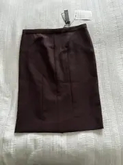 Alessandro Dell’Acqua BNWT Plum Purple Smart Wool Skirt Size 46 UK 12