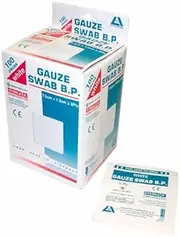 Liv Gauze Swabs 7.5 x 7.5 cm x 8 ply Sterile White 1 Piece/Pack 100 Packs/Dispenser Box