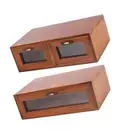 Wooden Desk Organizer Rectangular Filing Cabinet Pull Out Drawer Storage Box
