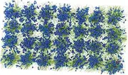 1 Box Artificial Grass Clusters Mini House Adornment Flowers Decor Static Strips Artificial Bush Fake Cluster Static Grass Tuft Model Miniature Grass Tufts Resin Blue