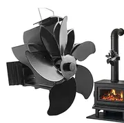 Stove Fan For Wood - Wood Burning Stove Fan Non Electric - 5 Leaves Eco Silent Pellet Stove Fan For Wood Log Stoves Fireplaces Heater