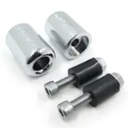 Bar Ends Chrome Rubber For 87-12 Kawasaki Ninja 250R EX250/ 06-12 650R EX650R