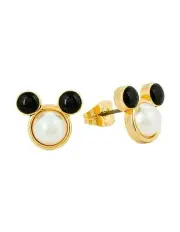 [Couture Kingdom] Disney Mickey Mouse Head Pearl Stud Earrings 8mm in Gold