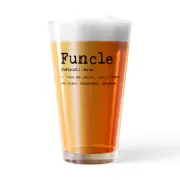 Funcle Definition Pint Glass Funny Uncle Family Fun Graphic Novelty Cup-16 oz