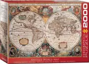 Antique World Map 2000 Piece Jigsaw Puzzle Eurographics New