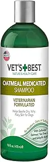 Vet's Best Medicated Oatmeal Shampoo for Dogs | Soothes Dog Dry Skin | Cleans, Moisturizes, and Conditions Skin and Coat | 16 Ounces