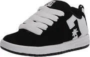 [DC] Boy's Court Graffik Youth Low Top Skate Shoe, Black/White, 1.5 Little Kid