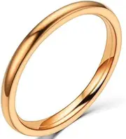[Jude] 2mm Stainless Stainless Steel Plain Stackable Wedding Band Ring