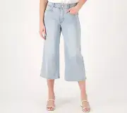NYDJ Cool Embrace Wide Leg Denim Crop Jeans Womens 6 Pet Daybreak Light Wash NEW
