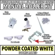 Black or white with or without Track powder coated Slat Sliding Gate Roller Kit