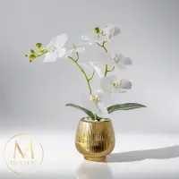 在飛比找momo購物網優惠-【Floral M】輕奢高級蘭花仿真花禮(人造花/塑膠花/假